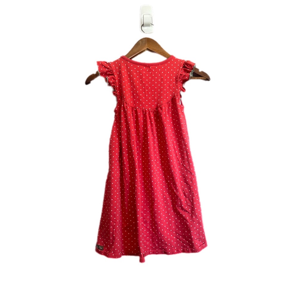 Matilda Jane‎ Polka Dot Dress Kids 10 Red Excellent Flutter Sleeve Cotton Blend - Picture 7 of 7